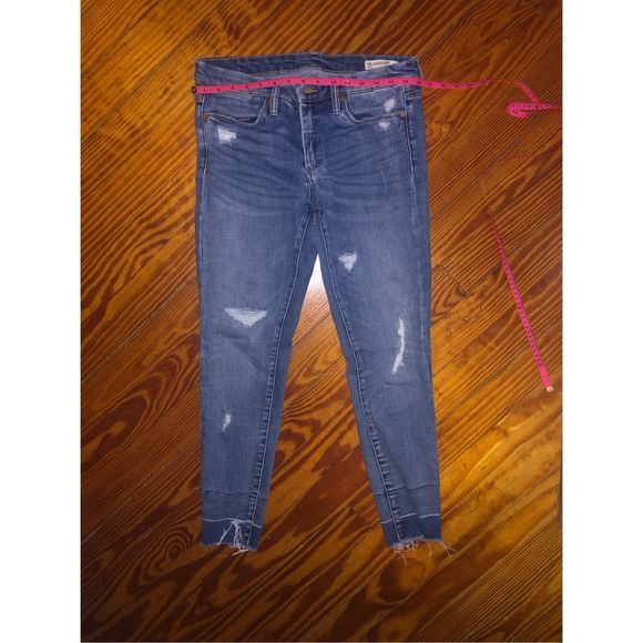 Anthropologie BLANK NYC NITRO Blue Worn Skinny Jeans Size 29 - Picture 5 of 8